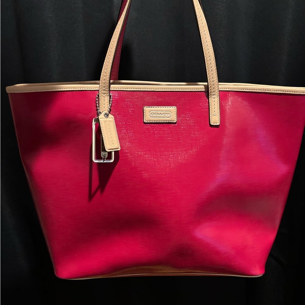 Tan Coach Tote